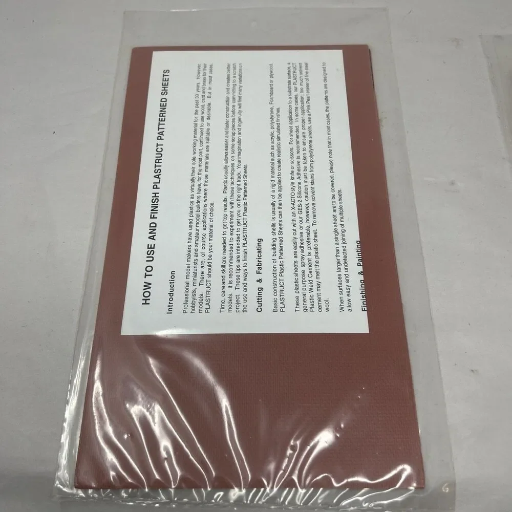 Plastruct 91611 HO Scale 1:100 Red Brick New Sealed